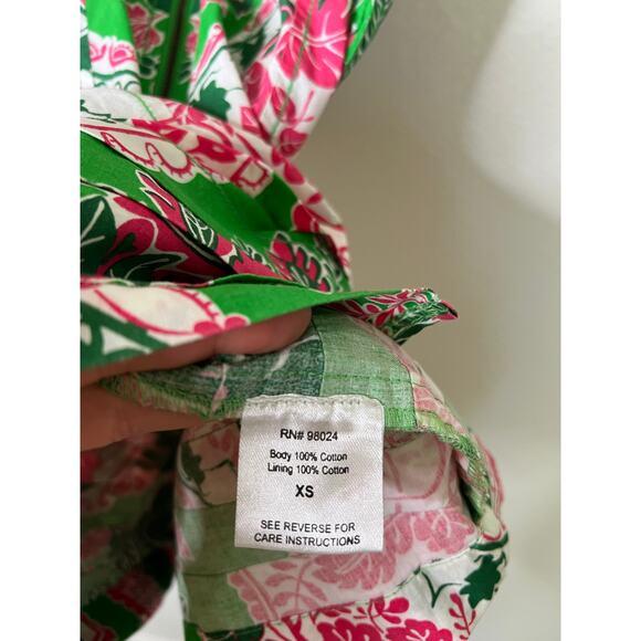 Love The Label Ramona Dress in Clementine Green Print Size XS - Picture 5 of 6